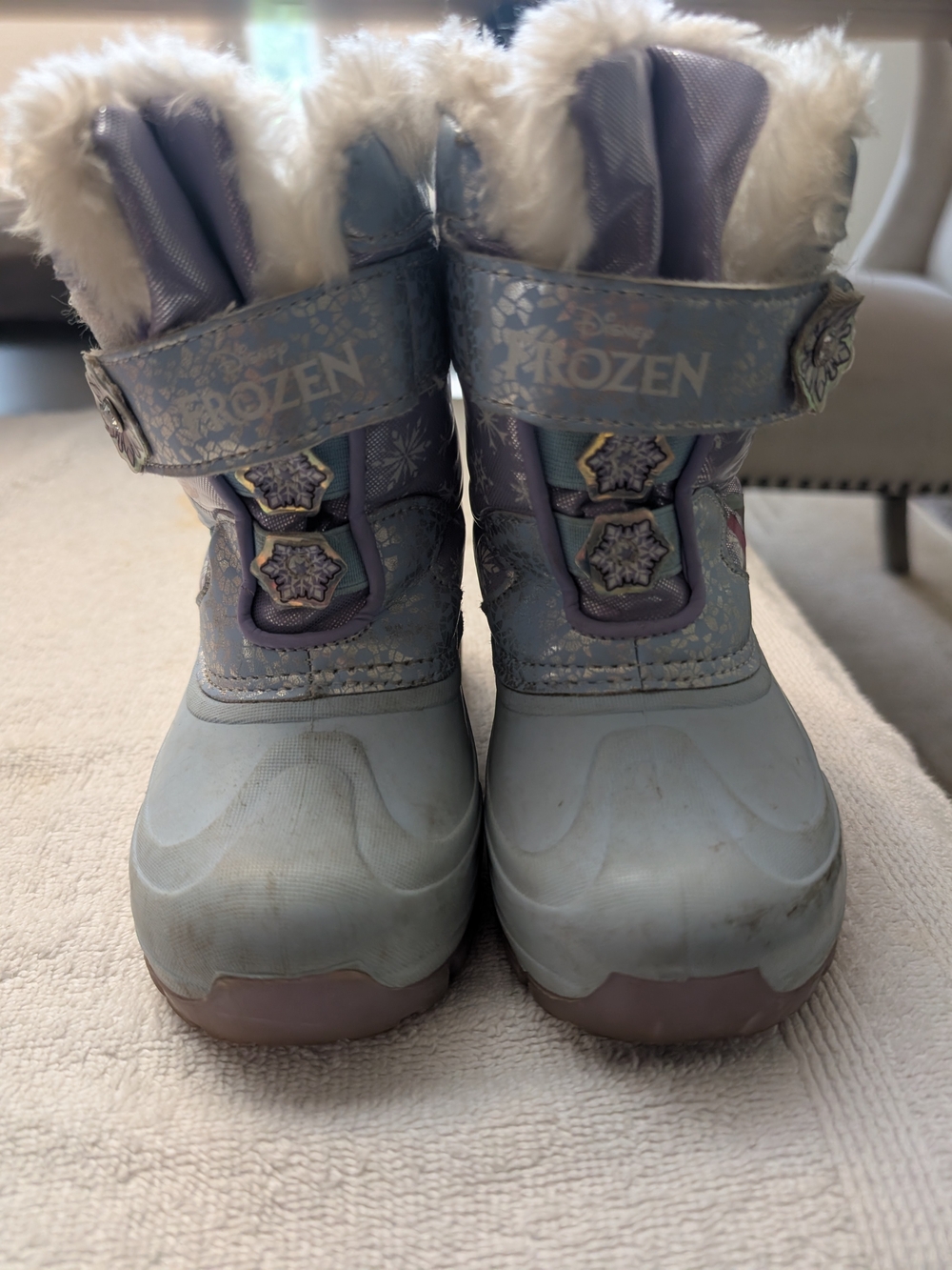 Disney Frozen Light Blue Girls Snow Boots